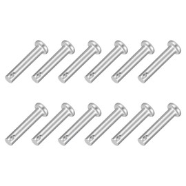 sourcing map 12Pcs 3/16" x 1" Single Hole Clevis Pins, 304 Stainless Steel Flat Head Clevis Pins Hitch Pin for Trailer Latch, Mechanics Repair, Furniture Installation, Industrial Equipment