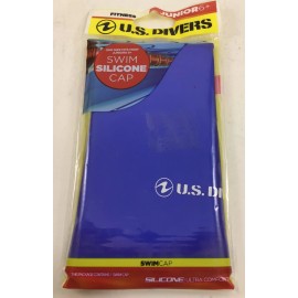 U.S. DIVERS US Divers Silicone Swim Cap Blue For Juniors 6+ NEW With Tag