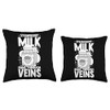 Strawberry Milk Shake Korean Vegan Japanese Drink Throw Pillow