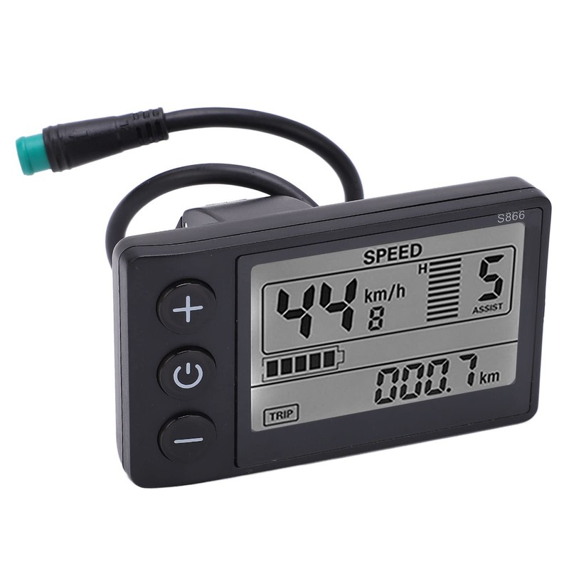 S866 Electric Bike LCD Display Meter 24V 36V 48V Control