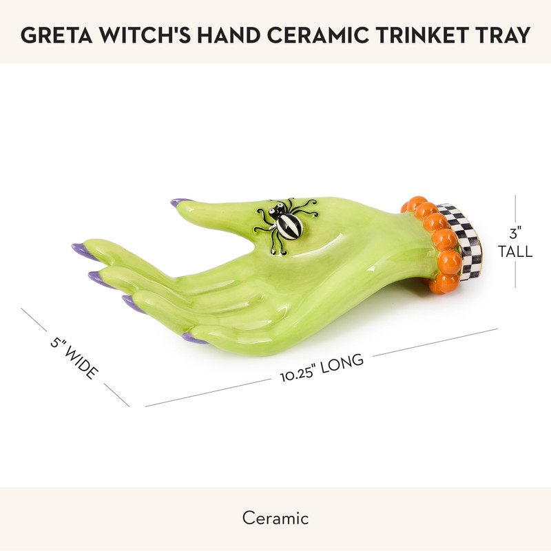 MACKENZIE-CHILDS Ceramic Trinket Tray, Unique Tray for Room Decor, Greta