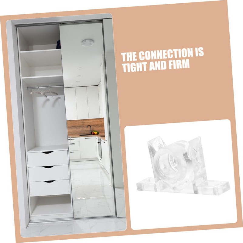 LALAFINA 20 Sets Transparent Cabinet Door Latches Drawer Front Clips