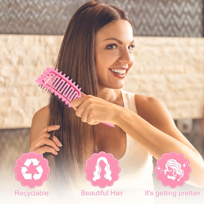 TNEDFOD Pack of 2 Curly Hair Brushes