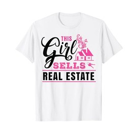 This Girl Sells Real Estate TShirt - Female Realtor Gift Tee T-Shirt