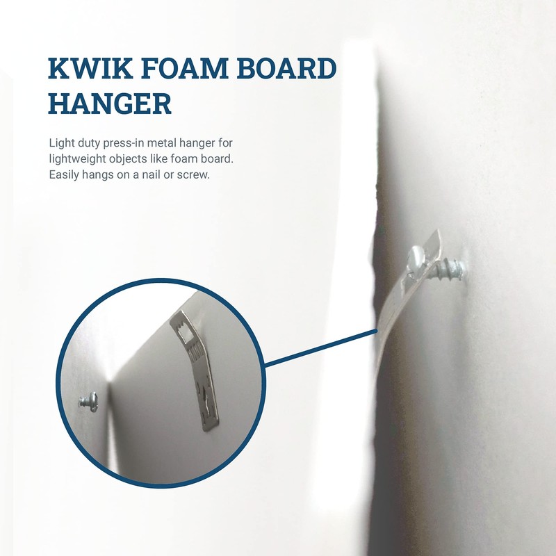 Kwik Foam Board Hangers - 100 Pack - Quick &