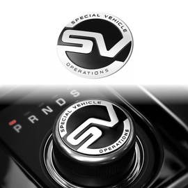 AULPEE Gear Shift Knob Cover Modification Special Vehicle SV Decal Compatible with JG and LR Accessories(SV Black)