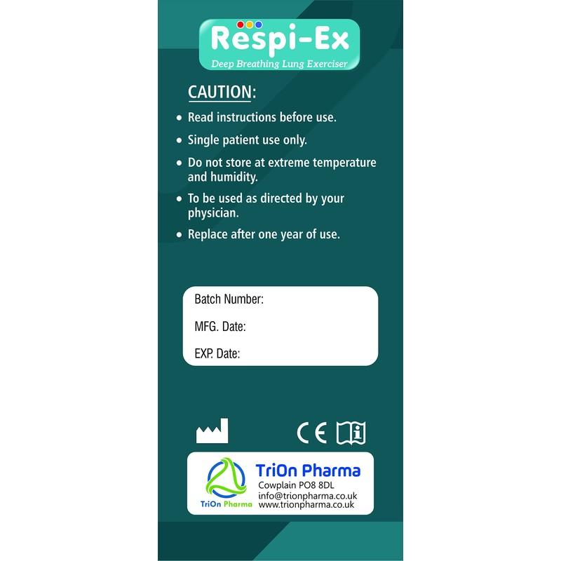 Respi-Ex Respi-Ex Deep Breathing Lung Exerciser, 3 Ball Incentive Spirometer,