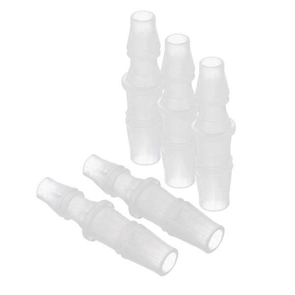 HARFINGTON 5pcs 1/4" to 5/16" Plastic Hose Barb Fitting Metals