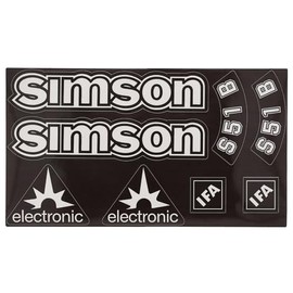 Decorative set "electronic" 8 pieces, transparent monochrome, black border - for