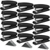 Yahenda 12 Pieces Stapler Desktop Staplers with Staples Heavy Duty