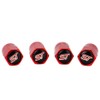 ST Tyre Valve Caps - Red - Pack of 4