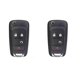 LTT Replacement Flip Key Fob for GMC Terrain 2012 FCC OHT01060512 OHT01060512 V2T01060512 V2T01060514 AVL-B01T1AC Part Number 20873622 20835400 20873620 Pack of 2