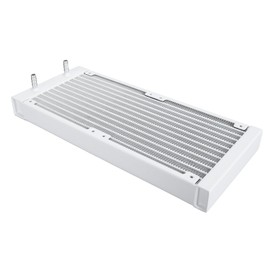 280 Mm Water Cooling Radiator, 12 Pipe Aluminum Heat Exchanger Radiator, Easy Installation, CPU Computer Water Cool System for 6 to 7mm Soft Hose (White)