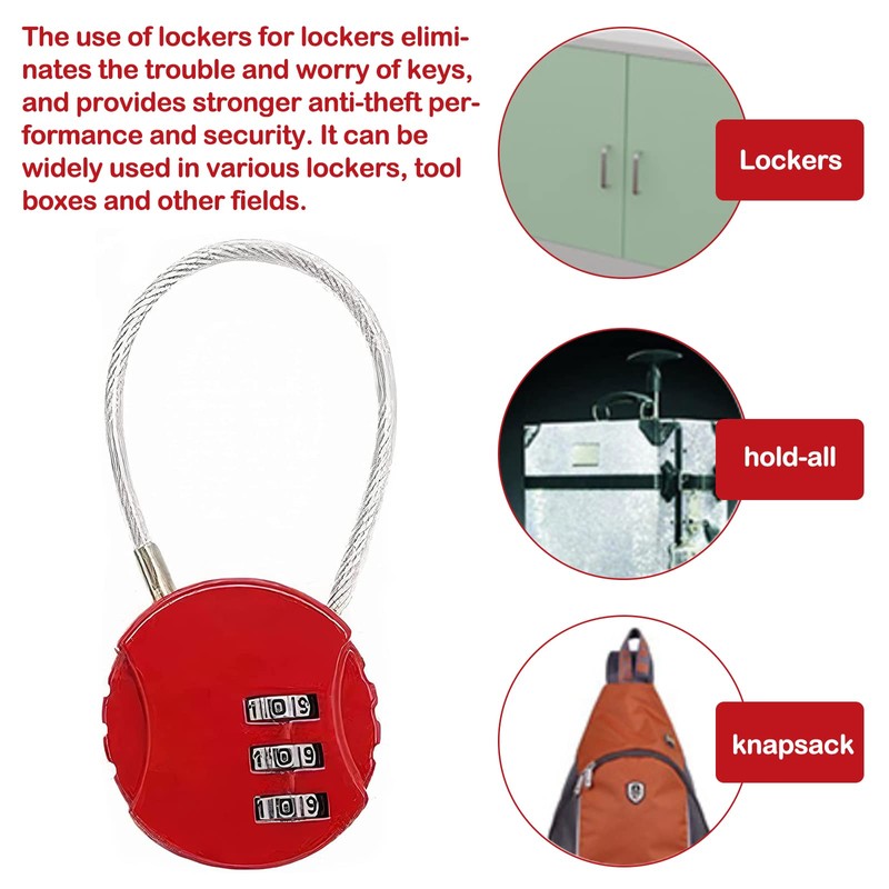 Luokeily 2 Pack Padlock, Combination Padlock Code for Backyard Fence
