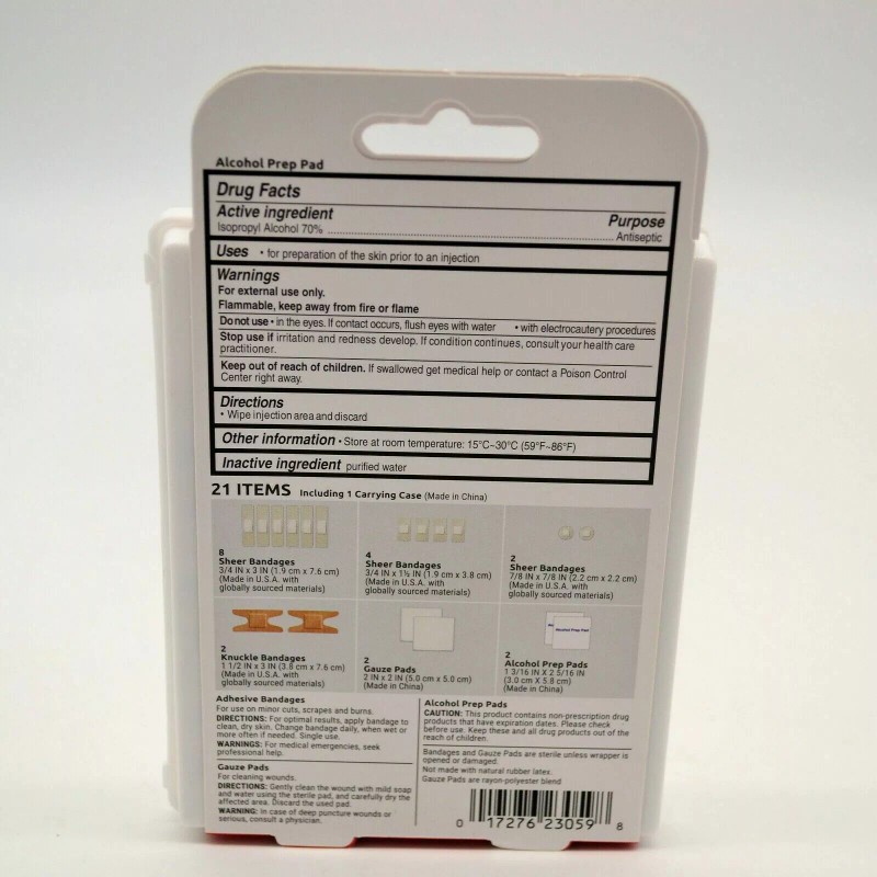 Carepak First Aid Kit 21 Piece Each. Carepak Travel Size