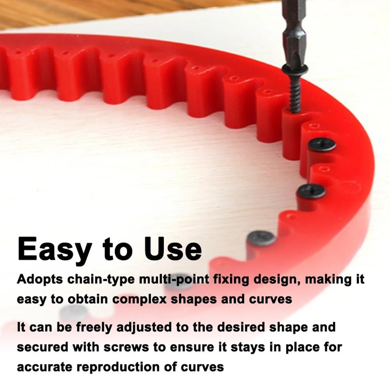 JCFANTS 78inch Profiling Strip Flexible Curve Template, Router Template Woodworking,