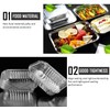 180 Pcs x Medium Aluminium Silver Foil Food Containers with