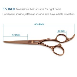Tijeras de peluquero de 5.5 pulgadas Tijeras de corte de pelo profesionales Tijeras de corte 440C Tijeras de pelo KINSARO