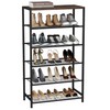 HOMEFORT Shoe Rack 6-Tier, Shoe Storage Shelf, Industrial Shoe Tower,
