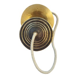 kansa Manjeera Brass Manjeera Manjira 3 x 3 inch Hand Cymbal Finger Cymbal for Puja Diwali Laxmi Puja