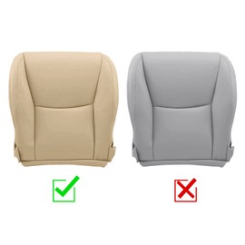 SecosAutoparts Front Left Driver Side Bottom Replacement Leather Seat Covers Light Tan Upholstery Compatible with Lexus GX470 2003 2004 2005 2006 2007 2008 2009