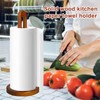 Pack of 2 Standing Kitchen Roll Holder, Wooden Kitchen Roll