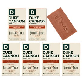 Duke Cannon Supply Co. Big Brick of Soap Bar for Men Big American Bourbon Made w/Buffalo Trace (Charred Oak Barrel Scent) Multi-Pack - Superior Grade, Extra Large, All Skin Types, 10 oz (6 Pack)