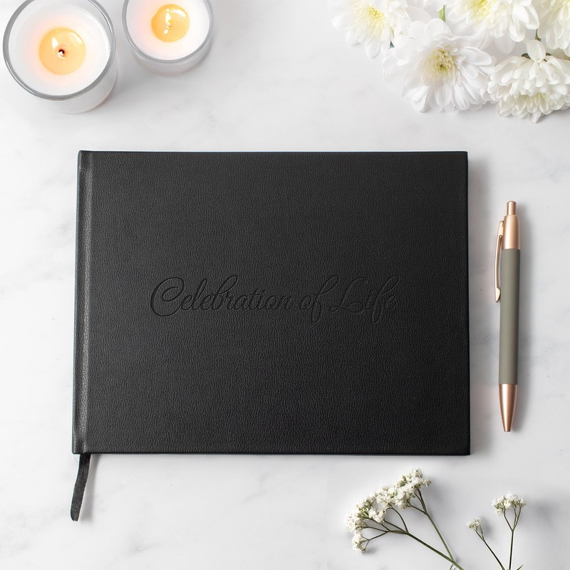 UCO Memory Book for Funeral, 23 x 18 cm, Leather