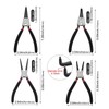 4 Pack 7" Snap Ring Pliers Set with Storage Pouch,Heavy