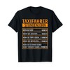T-Shirt with German Text "Taxi Stundenlohn", black