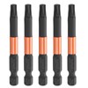 HARFINGTON 5pcs T30 Torx Head Screwdriver Bit 2.56" (65mm) Long