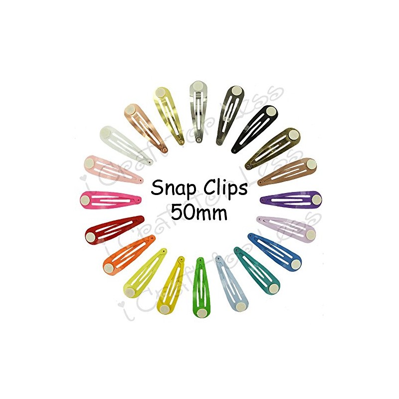 Snap Clips w/ Pad - Pick Color - Tear Drop