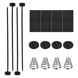 TOBENBONE 1 Sets Radiator Fan Zip Ties, Cooler Tie Down Kit, Electric Fan Mounting Kit, Universal Transmission Cooling Mount Hold Down Fan Ties Straps Clips Installation Accessories for Car Vehicle