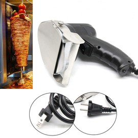 ZHFEISY Professional Electric Shawarma Doner Kebab Knife, Commercial Electric Kebab Slicer Meat Cutter - 1~8mm Thickness Adjustable 110V 80W