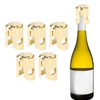5Pcs Champagne Bottle Stopper Stainless Steel Champagne Sealer Plug Reusable