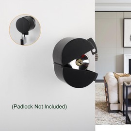 Doorknob Lock Cover, Door Knob Lockout Device, Cover for Disabling The Door Handle, Preventing Rotation of The Door Knob and Access to The Keyhole,Suitable for Round Doorknob, Black