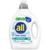 all Laundry Detergent Liquid, Free Clear for Sensitive Skin, Odor