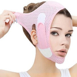 V Line Lifting Mask, Reusable Double Chin Reducer Strap for Sleeping Jawline, Double Chin Eliminator for Women, Jaw Exerciser
