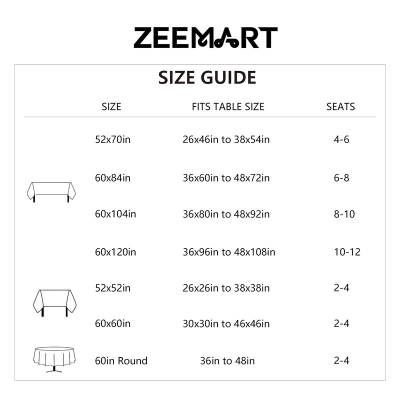 ZeeMart Boho Grid Table Cloth with Tassels (Light Tan, 52"