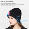 LED Beanie Hat with Headphones Wireless Black Musical Knitted Cap