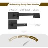 HOSOM Black Front Door Handle, Exterior Entry Door Handleset with