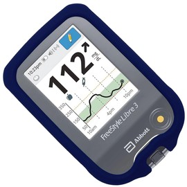 No-slip Silicone Case for Freestyle Libre 3 Freestyle Libre 2 (DBlue)