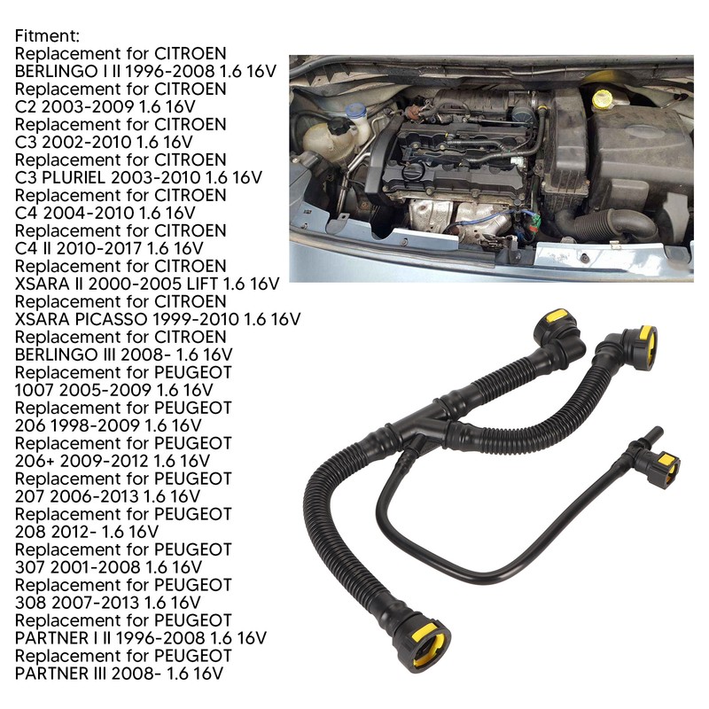 Car Crankcase Breather Hose Pipes 1192.W0 Leak Proof Crankcase Vent
