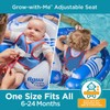 SwimSchool Freestyle Swimmer Baby Pool Float with Sunshade Canopy and