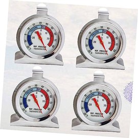 MERRYHAPY 4piezas Termómetros De Acero Inoxidable Para Refrigerador y Congelador Resistentes y Prácticos Unidades Por Paquete Color Plateado Hogar... 