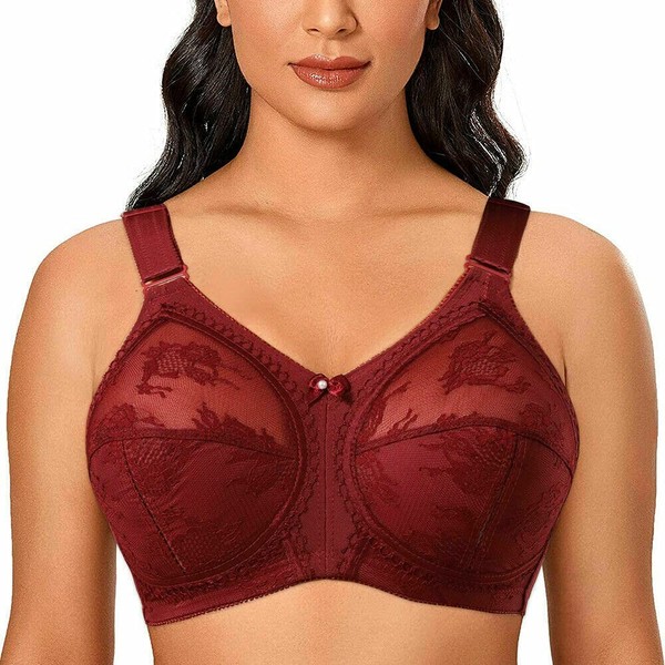 Ayigedu Ladies Plus Size Bra Minimiser Full Coverage Firm Hold