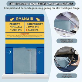 Hayayu Ryanair Hand Luggage 40 x 20 x 25 Backpack 40 x 20 x 25 Cabin Pockets Airplane Travel Backpack Underseat Hand Luggage Bag for Wizz 40 x 30 x 20 with Separate 14 Inch Computer Compartment for Short Distance Driving
