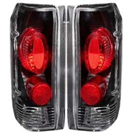 ANZO USA 211062 Black Euro Tail Light Set-Clear Lens