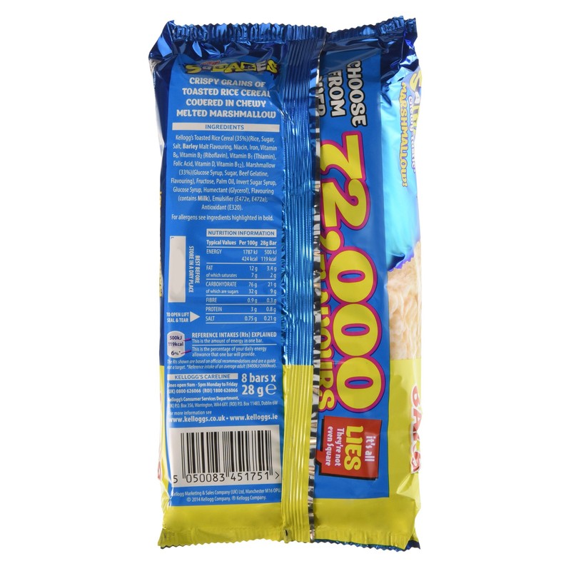 Kellogg's Kellogg's Rice Krispie Squares Marshmallow, 224 Grams