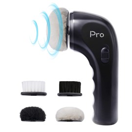 Kit de brillo eléctrico para zapatos, mejoras de energía, cepillo para polvo eléctrico Sansent, limpiador de polvo, limpiador de polvo, kit portátil de cuidado de piel para zapatos, bolsas..